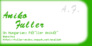 aniko fuller business card